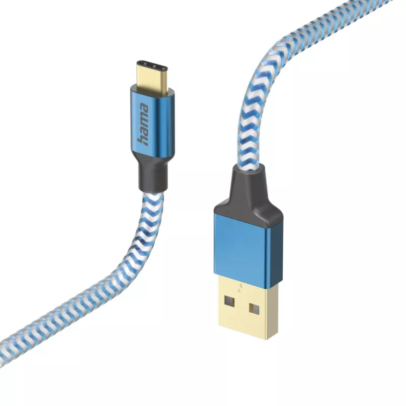 Hama Reflective USB-Kabel USB 2.0 1,5 m USB A USB C Blau