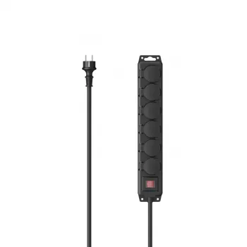 Hama 00223065 Verlängerungskabel 2 m 6 AC-Steckdose(n) Outdoor Schwarz