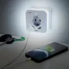 Hama 00223498 LED-Nachtlicht mit Steckdose, 2 USB-Ausgängen, Bewegungs- und Lichtsensor