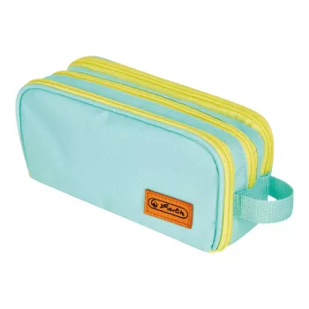 Federmäppchen Herlitz Neon Soft Polyester Mint Gelb 235x110x75mm