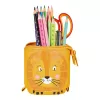 Weiches Federmäppchen Herlitz Lion 140 mm x 75 mm x 185 mm Polyester Orange Gelb