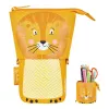Weiches Federmäppchen Herlitz Lion 140 mm x 75 mm x 185 mm Polyester Orange Gelb