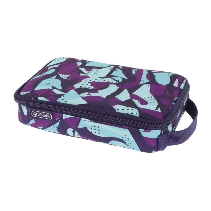 Federmäppchen Herlitz 2 Go CamoPurple Polyester Blau Lila 210x130x60mm