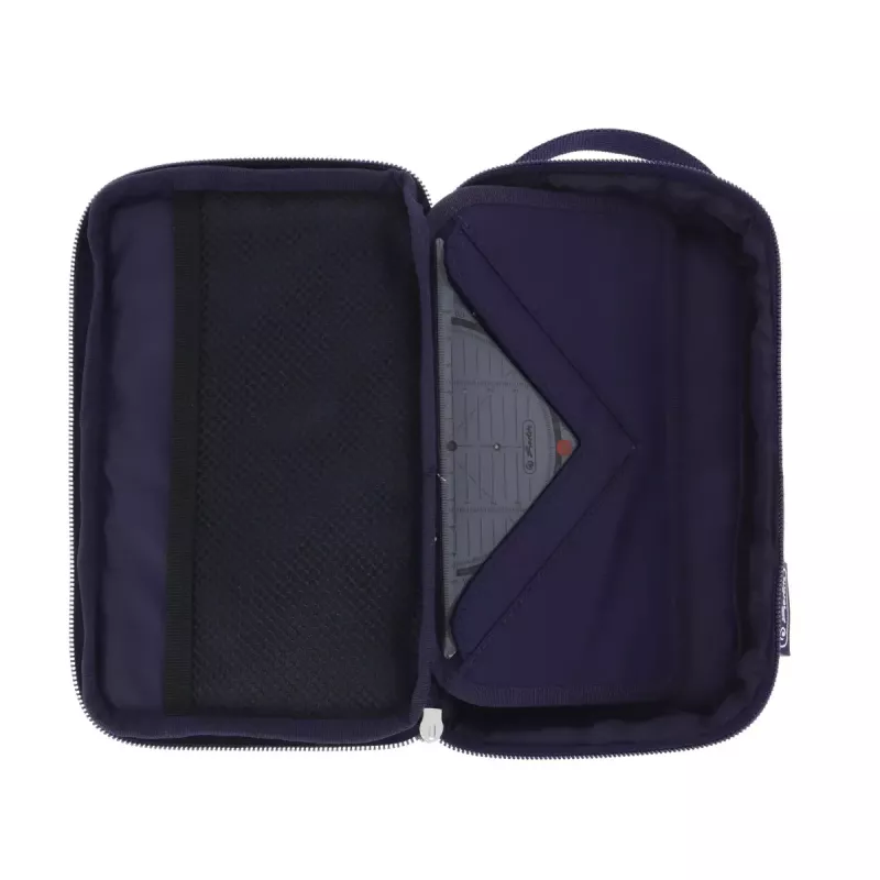 Federmäppchen Herlitz 2 Go CamoPurple Polyester Blau Lila 210x130x60mm