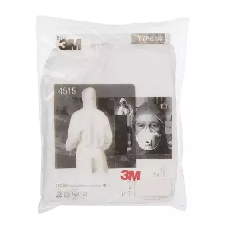 Schutzoverall 3M 4515 Weiß 3XL SMS-Material Erwachsene