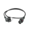 ACT Netzkabel CEE 7/7 Stecker (abgewinkelt) - C13 IEC Lock schwarz 2 m, EL182S, 5er-Pack