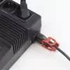 ACT Netzkabel CEE 7/7 Stecker (gewinkelt) - C13 IEC Lock+ schwarz 2 m, EL332S, 5er-Pack