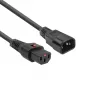ACT Stromkabel C13 IEC Lock - C14 schwarz 2 m, PC1021, 5er-Pack
