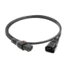 ACT Stromkabel C13 IEC Lock - C14 schwarz 2 m, PC1021, 5er-Pack