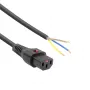 ACT Stromkabel C13 IEC Lock - offenes Ende schwarz 2 m, PC1025, 5er-Pack