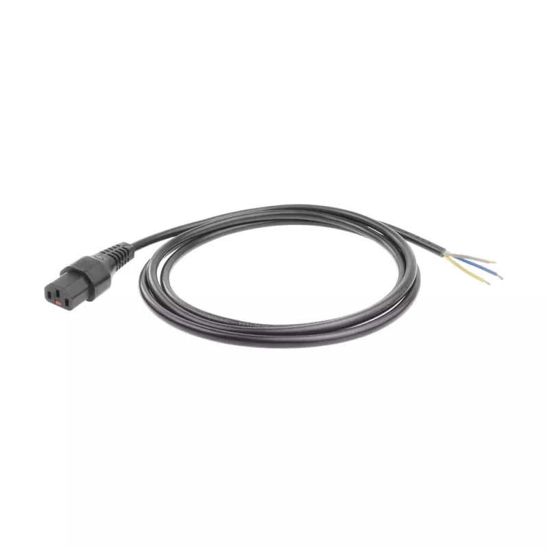 ACT Stromkabel C13 IEC Lock - offenes Ende schwarz 2 m, PC1025, 5er-Pack