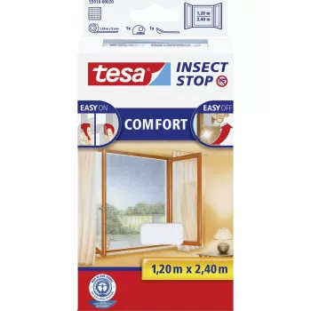 Fenster-Insektenschutzgitter Tesa Insect Stop Comfort 55918-00020-00 1200 x 2400 mm Weiß