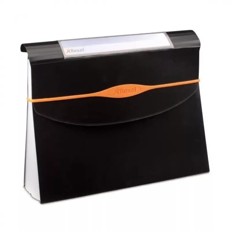 Rexel Optima Expander 13-teilig Schwarz, Schwarz, Polypropylen (PP), 500 Blatt, A4, 45 mm, 325 mm