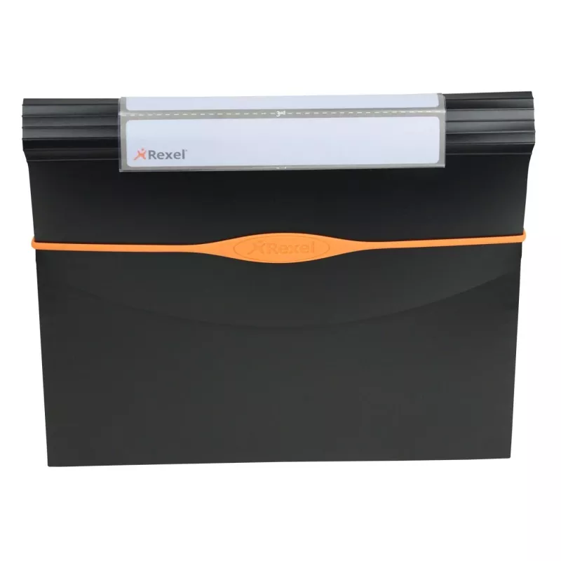 Rexel Optima Expander 13-teilig Schwarz, Schwarz, Polypropylen (PP), 500 Blatt, A4, 45 mm, 325 mm