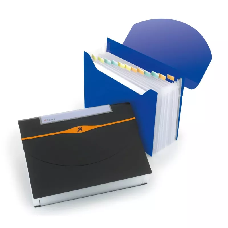 Rexel Optima Expander 13-teilig Schwarz, Schwarz, Polypropylen (PP), 500 Blatt, A4, 45 mm, 325 mm