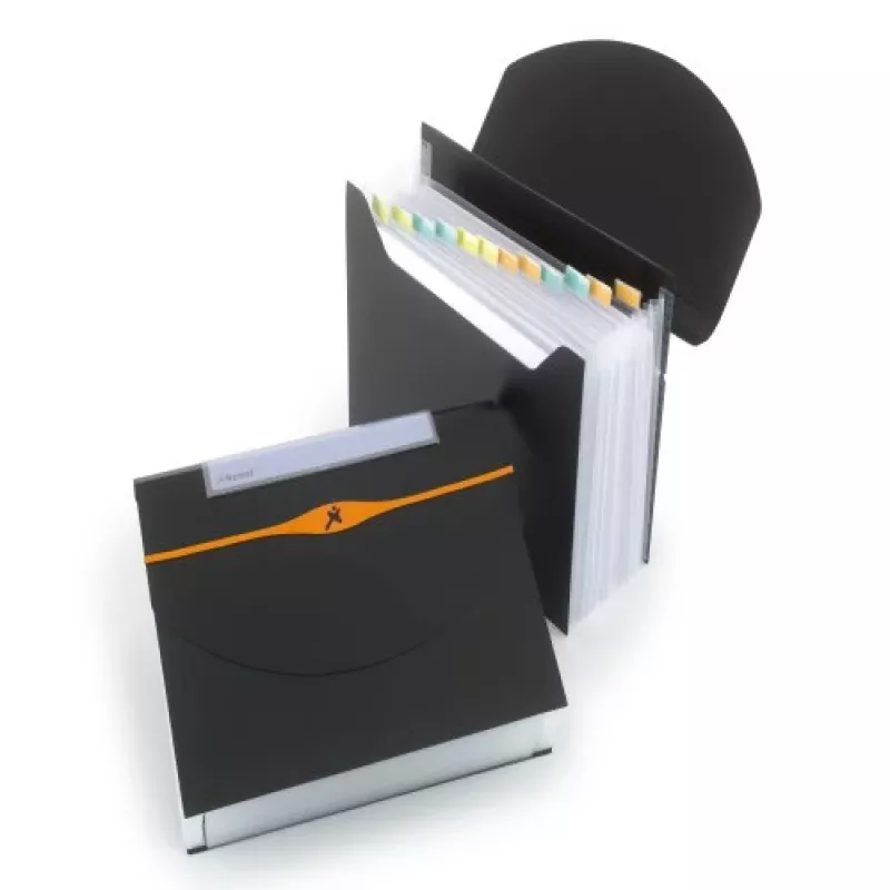 Rexel Optima Expander 13-teilig Schwarz, Schwarz, Polypropylen (PP), 500 Blatt, A4, 45 mm, 325 mm