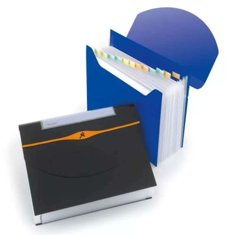 Rexel Optima Expander 13-teilig Schwarz, Schwarz, Polypropylen (PP), 500 Blatt, A4, 45 mm, 325 mm