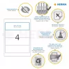 Selbstklebendes Druckeretikett HERMA File labels A4 192x61 mm