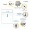 File labels HERMA A4 192x59 mm white paper matt opaque 100 pcs