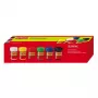 Wasserbasierte Farbe Herlitz 8643025 Schwarz Blau Grün Rot Weiß Gelb 25 ml Glas 6 Stk.