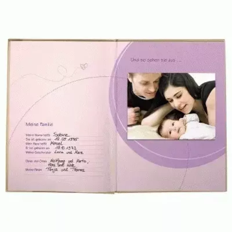 Hama Baby-Tagebuch „Baby Feel“ Fotoalbum Beige 44 Blatt