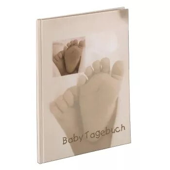 Hama Baby-Tagebuch „Baby Feel“ Fotoalbum Beige 44 Blatt