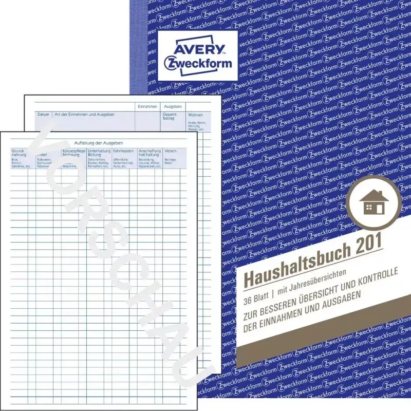 Buchhaltungsformular/-buch AVERY 201 A5 36 Seiten