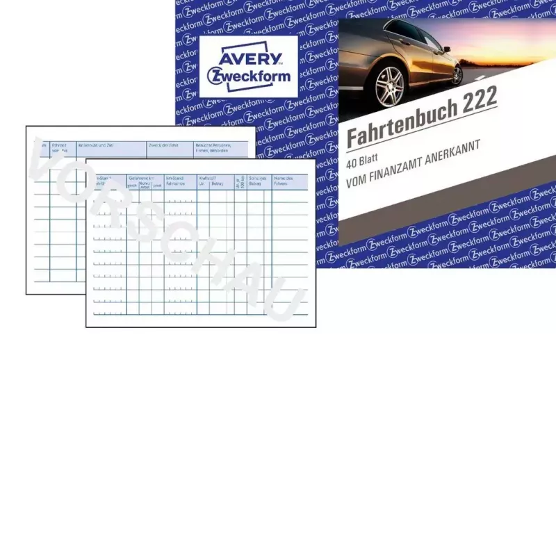 Buchhaltungsformularbuch Avery 222 A6 40 Seiten