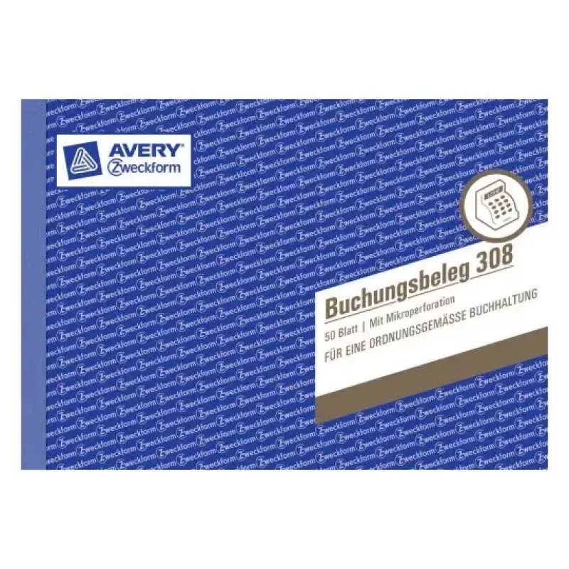 Verwaltungsbuch Avery 308 Blau Weiß