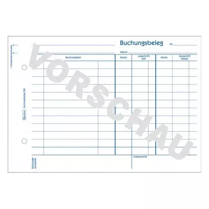 Verwaltungsbuch Avery 308 Blau Weiß