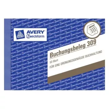 Administrationsbuch Avery 309 Blau Weiß