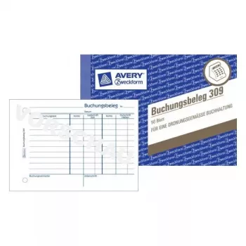 Administrationsbuch Avery 309 Blau Weiß