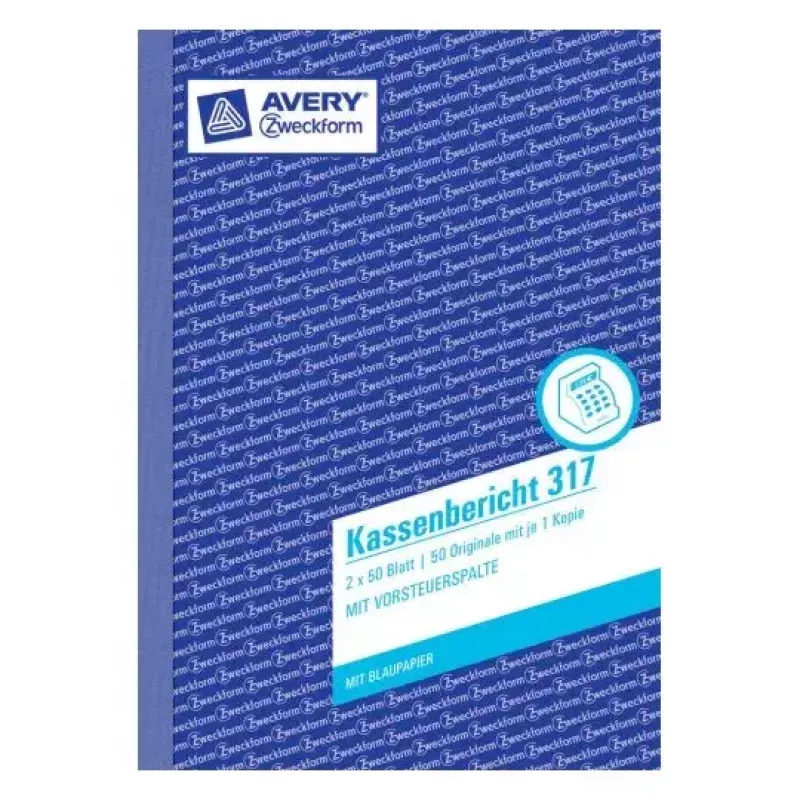 Verwaltungsbuch Avery 317 Blau Weiß