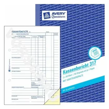 Verwaltungsbuch Avery 317 Blau Weiß