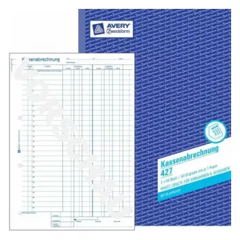 Administrationsbuch Avery 427 Blau Weiß
