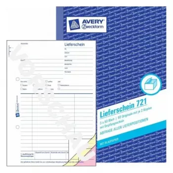 Verwaltungsbuch Avery 721 Blau Weiß