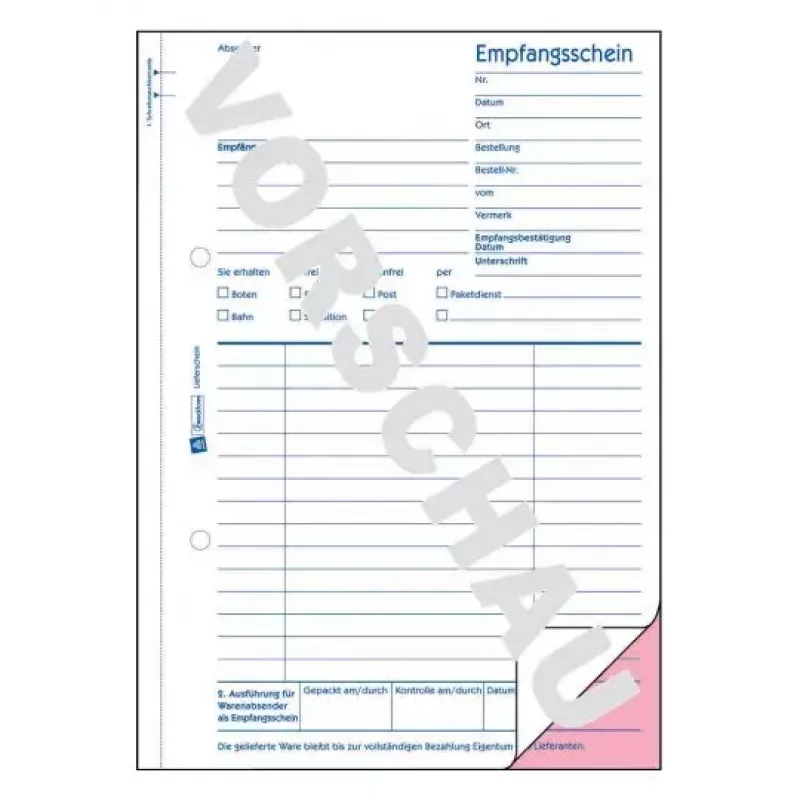 Administrationsbuch Avery 726 Blau Weiß