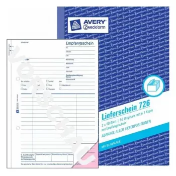 Administrationsbuch Avery 726 Blau Weiß