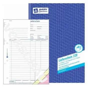 Administrationsbuch Avery 728 Blau Mehrfarbig Weiß