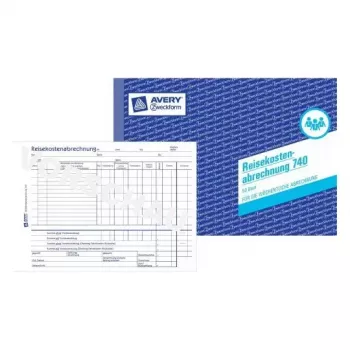 Administrationsbuch Avery 740 Blau Weiß