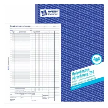 Administrationsbuch Avery 741 Blau Weiß
