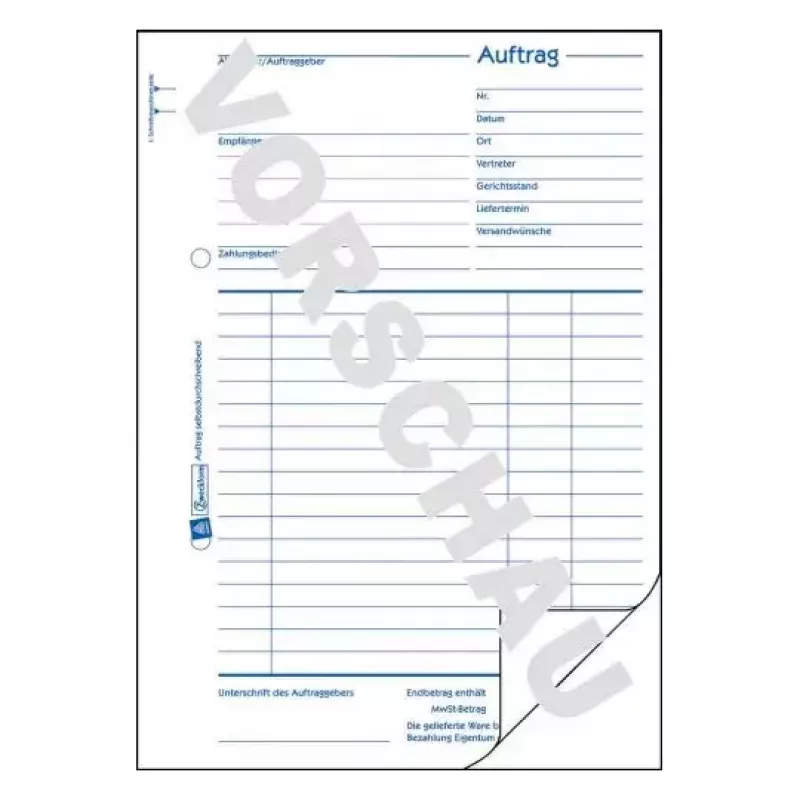 Administrationsbuch Avery 756 Blau Weiß