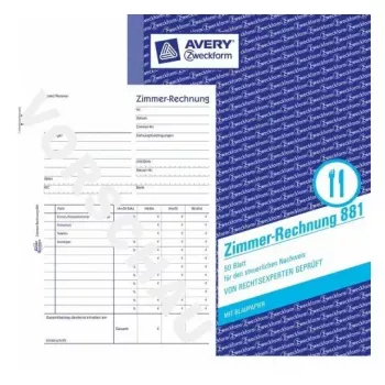 Admimistrationsbuch Avery 881 Blau Weiß