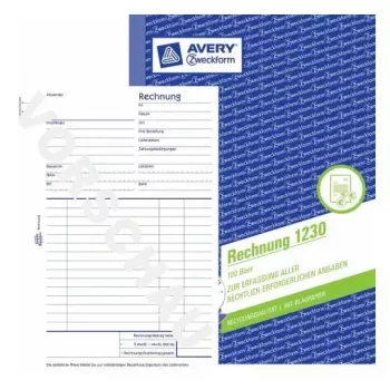 Verwaltungsbuch Avery 1230 Blau Weiß