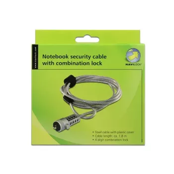 Kabelschloss Navilock 20643 Silber 1,8 m