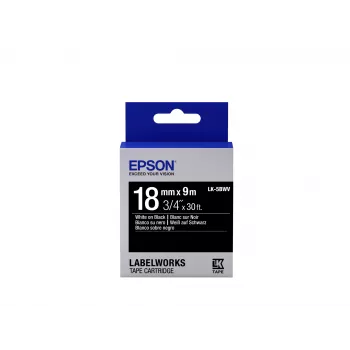 Epson Label Cartridge Vivid LK-5BWV Weiß/Schwarz 18 mm (9 m)