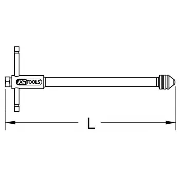 KS Tools 331.0665 umschaltbarer Ratschen-Gewindebohrerhalter, M5-M12