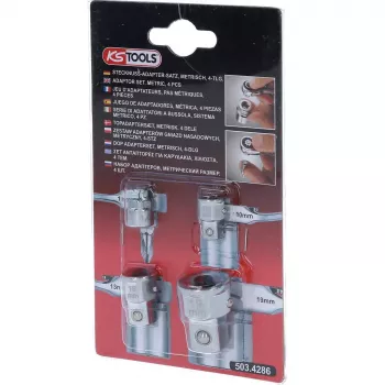 Steckschlüsselsatz KS Tools 503.4286 4 Köpfe Chrom-Vanadium-Stahl
