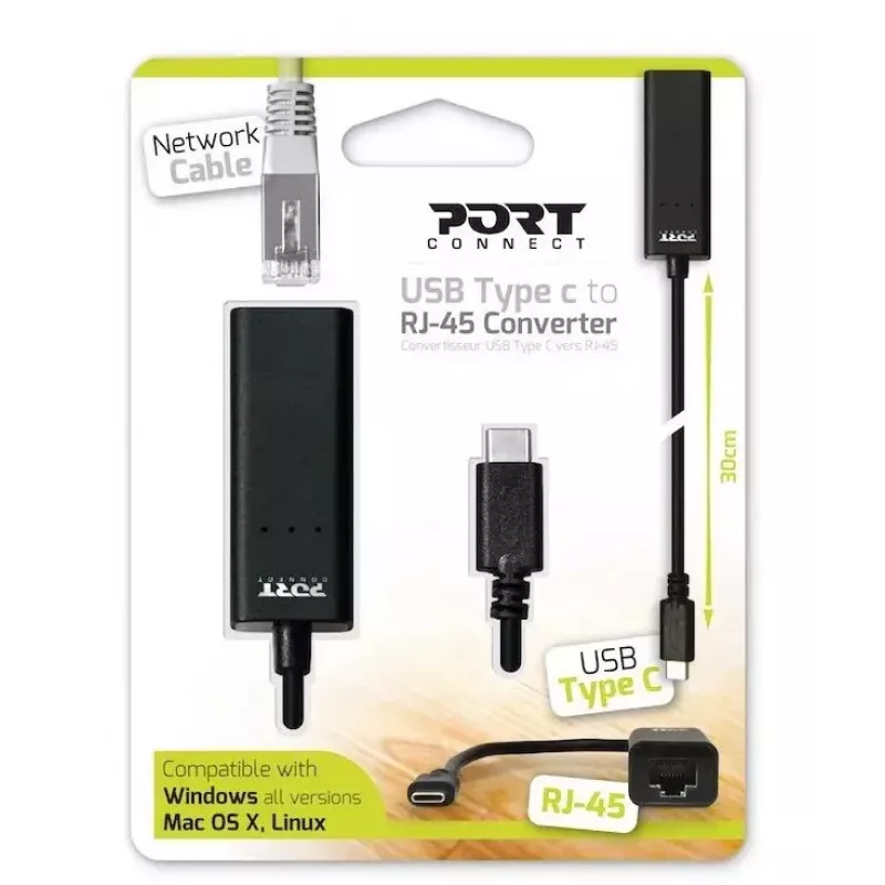 Laptop-Dock Port Designs 900126 USB Schwarz 0,3 m