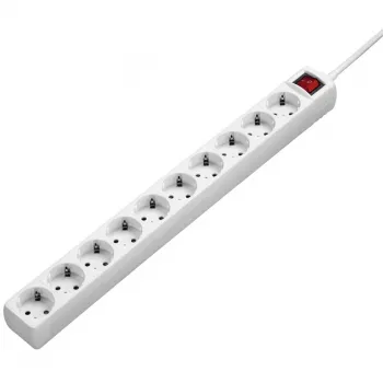 Hama 00137234 Überspannungsschutz Weiß 10 AC-Steckdosen 230 V 3 m